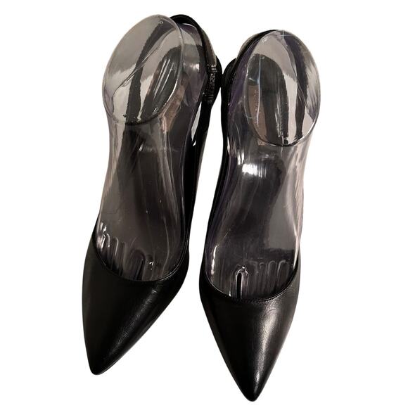 BCBGeneration Slingback Heels Pointed Toe Black Sz 9.5 M Whimsigoth Rebel Chic - Picture 8 of 14